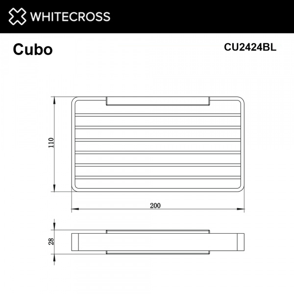 Фото мыльницы whitecross cubo cu2424bl, цвет: черный