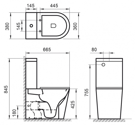 Фото унитаз напольный belbagno sfera-r bb2141cpr