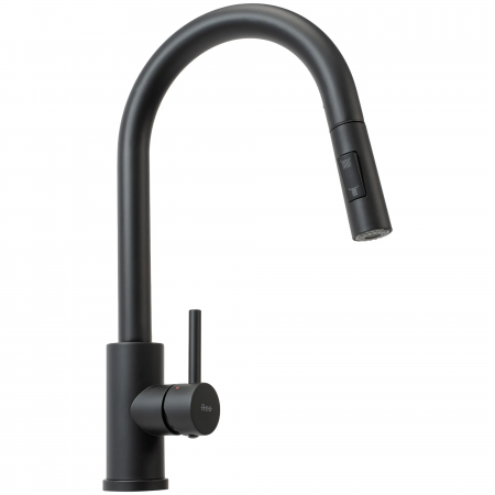 Фото смеситель для кухни rea fresh black mat rea-b9147