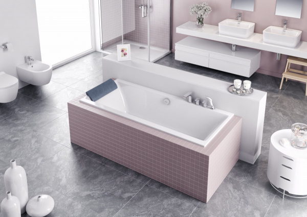 Фото акриловая ванна excellent pryzmat slim 160x75 см waex.pry16whs