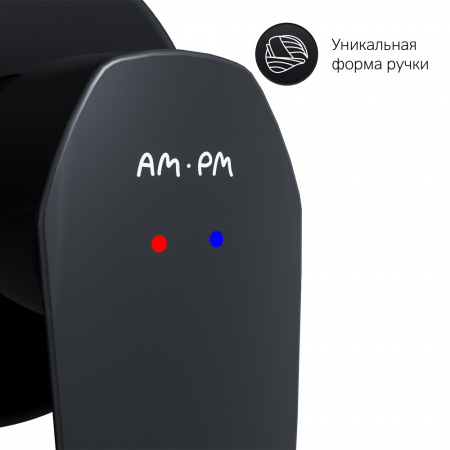 Фото смеситель для раковины am.pm gem black edition f90a72222