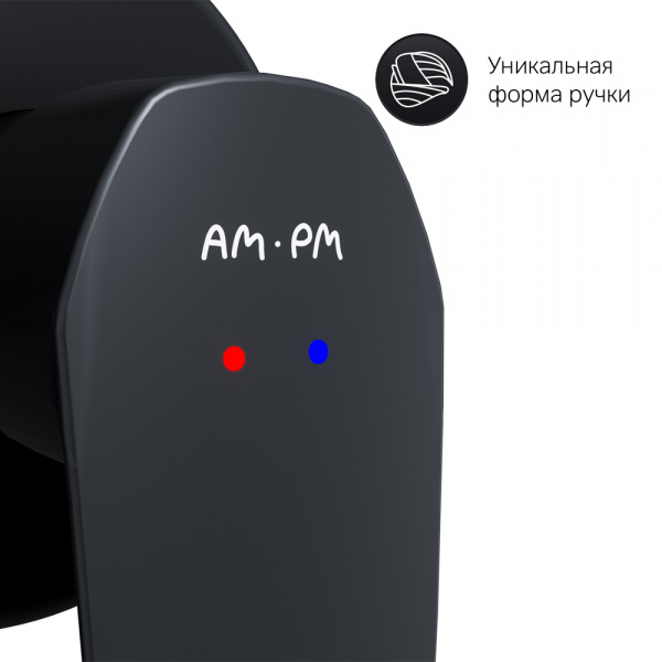 Фото смеситель для раковины am.pm gem black edition f90a72222