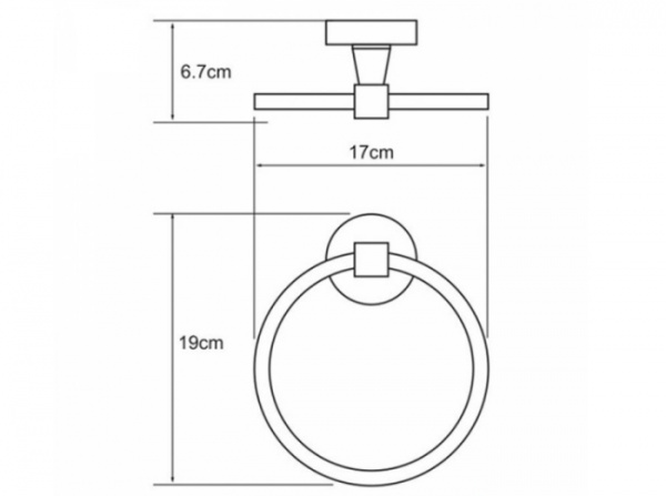 Фото полотенцедержатель кольцо wasserkraft isen k-4060