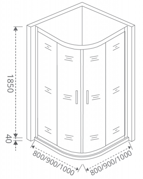 Фото душевое ограждение good door latte r-100-c-we 100 см ла00003