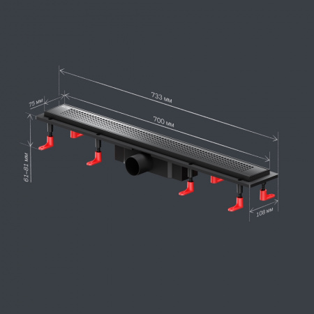 Фото душевой трап am.pm primeflow 70 см w02sc-p11-070-01bm