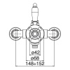 Фото термостатический смеситель для душа cezares margot-d-t-01-bi