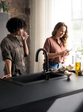 Фото смеситель для кухонной мойки hansgrohe aqittura 76803670