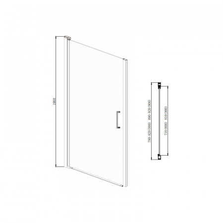 Фото душевая дверь  azario alberta  80 см az-nk6211 800