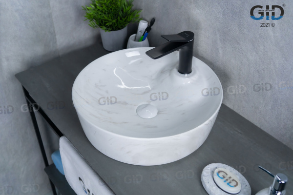 Фото раковина накладная gid d1306h012 44 см