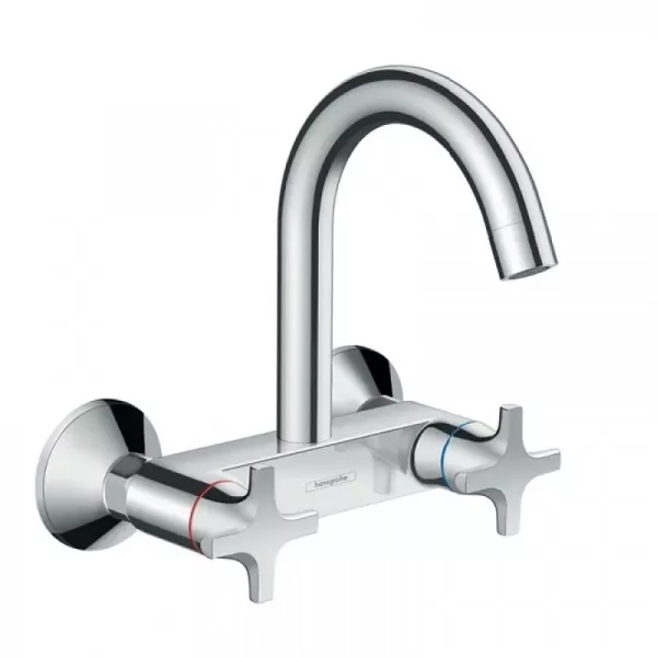 Фото смеситель для кухонной мойки hansgrohe logis 71284000