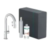 Фото смеситель для кухонной мойки hansgrohe aqittura sodasystem 76806000