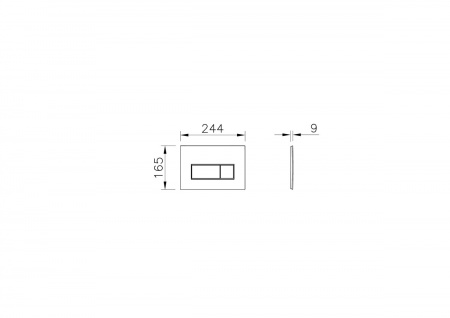 Фото клавиша смыва vitra root square 740-2395