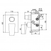 Фото встраиваемый смеситель для ванны jacuzzi rubinetteria beam amcr691wbu3japi