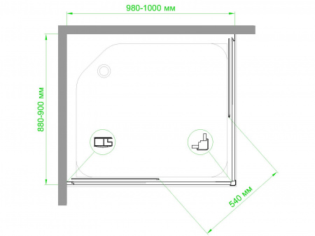 Фото душевое ограждение royal bath hpd rb9100hpd-c-ch 100x90 см