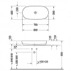 Фото раковина накладная duravit luv 80 см 379800000