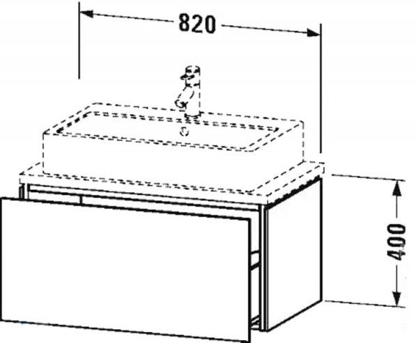 Фото тумба под раковину duravit l-cube 82 см, цвет: белый глянец lc580202222