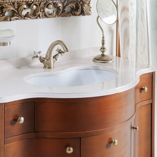 Фото тумба под раковину caprigo модена 110 см, цвет: bianco antico (b002) 11814