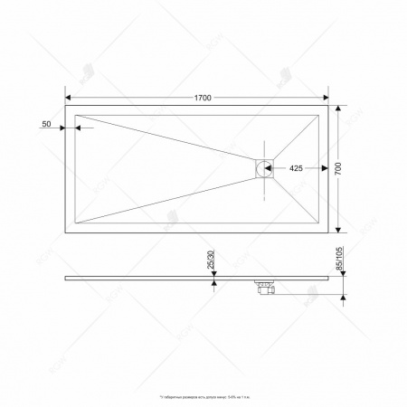 Фото поддон rgw st-0177g 70x150 см 16152717-02