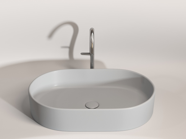 Фото раковина накладная ceramicanova element 60.8 см, цвет: серый cn6048msg