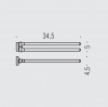 Фото полотенцедержатель двойной colombo design basic 34,5 см b2712