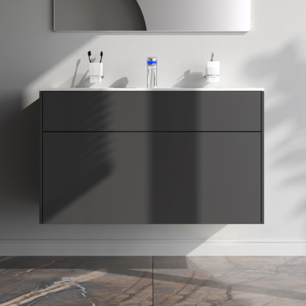 Фото тумба под раковину am.pm inspire v2.0  100 см цвет: графит m50afhx1003gm