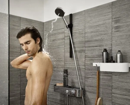 Фото термостатический смеситель для душа hansgrohe shower tablet select 24360000