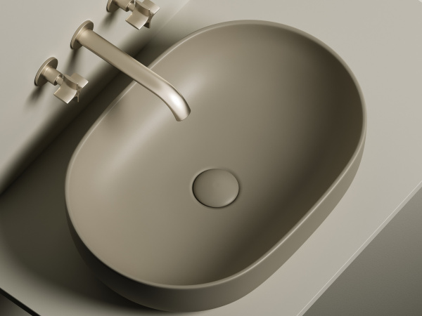 Фото раковина накладная ceramicanova element 60 см, цвет: капучино cn6047mc