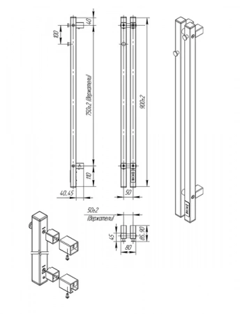 Фото электрический полотенцесушитель indigo style pro 90/8 lspre90-8wmrt
