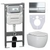 Унитаз с инсталляцией Сет 4 в 1 Ceramicanova CN3001_1002CH_1000