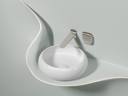 Фото раковина накладная ceramicanova element 36 см, цвет: белый cn6050