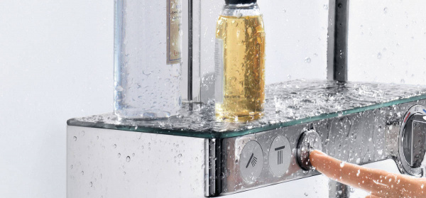Фото душевая стойка hansgrohe raindance select e 300 3jet showerpipe 27127000