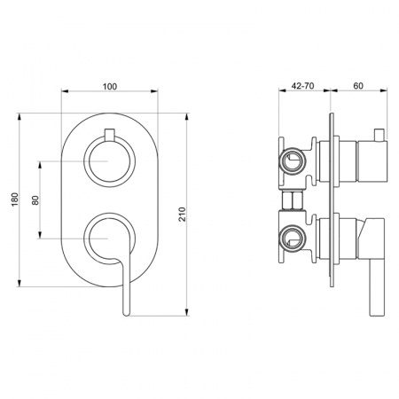 Фото встраиваемый смеситель для душа webert doremi dr860101345