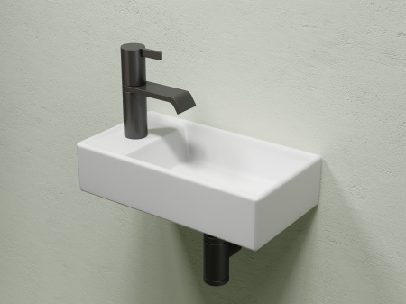 Фото раковина подвесная ceramicanova element 41.7 см, цвет: белый cn6051rmw