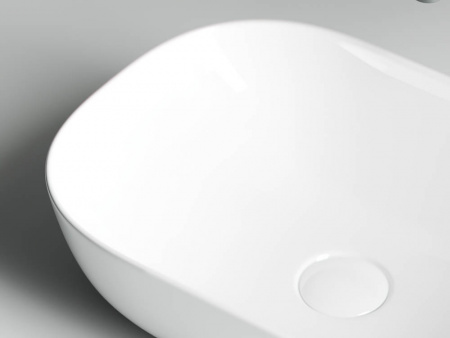 Фото раковина накладная ceramicanova element 45.5 см, цвет: белый cn6009