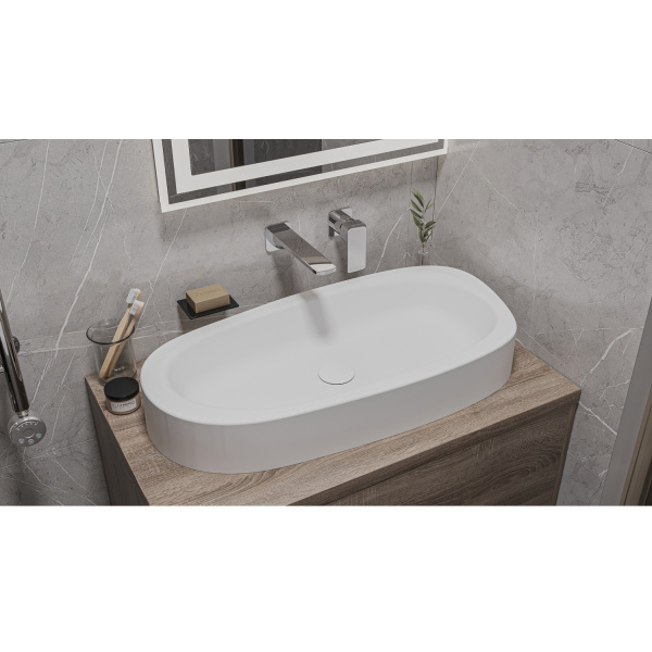 Фото раковина накладная whitecross moonstone 70 см 0731.070035.200