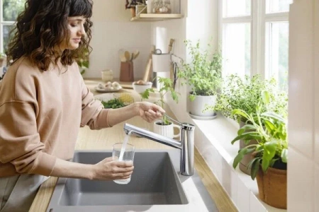 Фото смеситель для кухонной мойки hansgrohe zesis 74813000