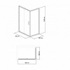 Фото душевое ограждение bandhours mike/side-glass 910, цвет: черный 100x90 см