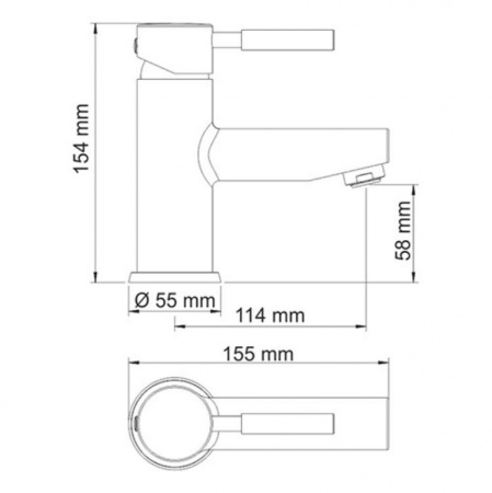 Фото смеситель для раковины wasserkraft wern 4203