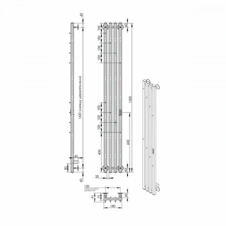 Фото электрический полотенцесушитель indigo style 4 pro 150/18 lspre150-18gfmrt