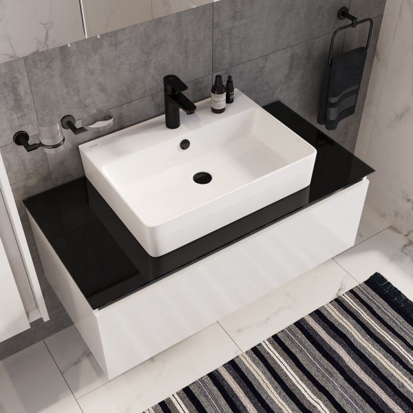 Фото смесители для раковины vitra flow soft a4300936exp цвет черный