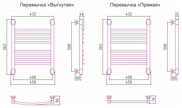 Фото водяной полотенцесушитель сунержа богема+ 50x40 см 00-0220-5040