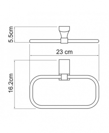 Фото полотенцедержатель wasserkraft leine k-5060
