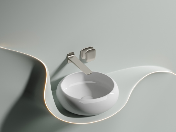 Фото раковина накладная ceramicanova element 36 см, цвет: белый cn6050