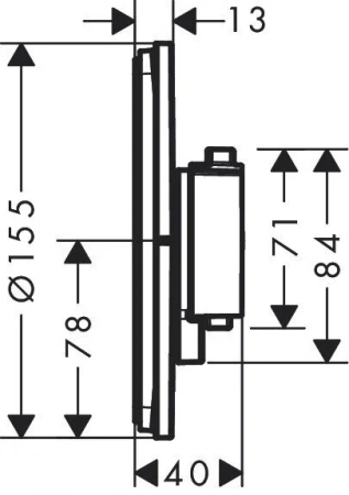 Фото термостатический смеситель для душа hansgrohe shower select comfort s 15562700