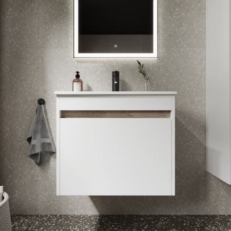 Фото тумба под раковину sancos smart 60 см, цвет: белый sm60w
