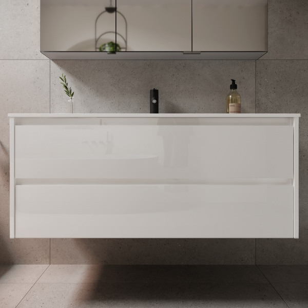 Фото тумба под раковину sancos libra 120 см, цвет: белый lb120-1w