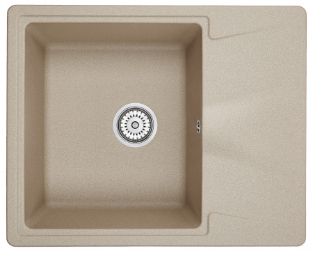 Фото кухонная мойка granula 62 см 6201, песок