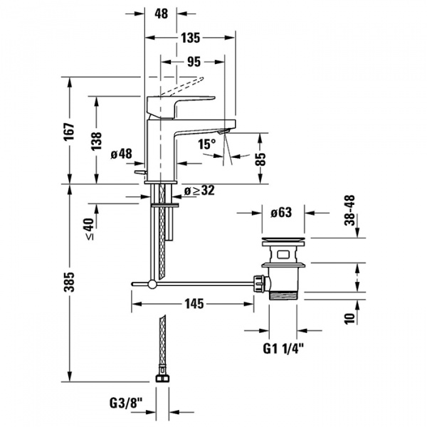 Фото смеситель для раковины duravit manhattan mh1010001010