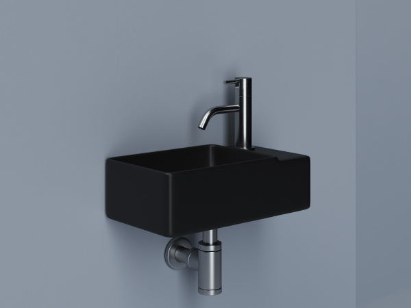 Фото раковина подвесная ceramicanova element 39.5 см, цвет: черный cn5045mb