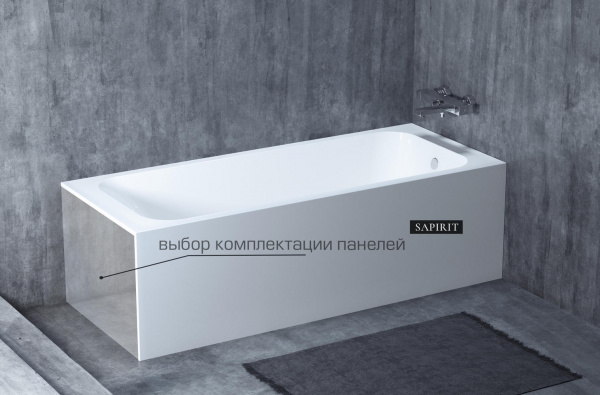 Фото ванна из искусственного камня salini orlando kit 102111m 170x70 см sapirit - матовая